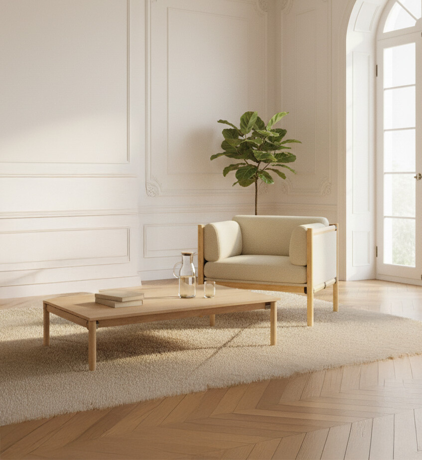 dan koffie en armchair